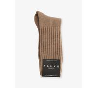 FALKE Men's Nelson M So Wool Plain 1 Pair Socks, Brown Nutmeg Melange 5410, 8.5-11