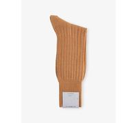 Falke Mens Falke No 2 Finest Cashmere-Blend Crew-Length Socks Camel 10.5-11