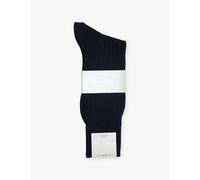 Falke Mens Falke No 2 Finest Cashmere-Blend Crew-Length Socks Dark Navy 10.5-11