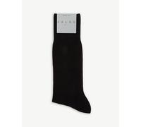 Falke Mens Falke No. 6 Wool and Silk-Blend Socks Black 5.5-6.5