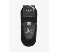 FALKE Men's Invisible Step Medium Cut M In Cotton No-Show Plain Liner Socks 1 Pair, Black 3000, 11.5-12.5