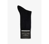Falke Mens Falke Tiago Dotted Line Cotton-Blend Socks Black 5.5-6.5