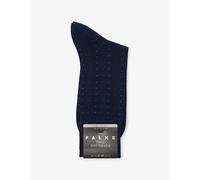 Falke Mens Falke Tiago Dotted Line Cotton-Blend Socks Space Blue 7.5-8