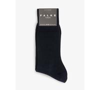 Falke Mens Falke Tiago Logo-Print Cotton-Blend Socks Dark Navy 10.5-11