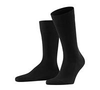 FALKE Men's Family M So Sustainable Cotton Plain 1 Pair Socks, Black 3000, 8.5-11