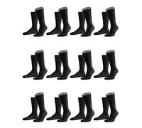 Falke Men's Family Socks 14645 12 Pack - Black (3000), 43/46