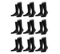 Falke Men's Family Socks 14645 9 Piece Pack - Black (3000), 47-50