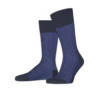 FALKE Men's Family Special Edition Houndstooth Socks Breathable Cotton Mid-Calf Length Plain 1 Pair