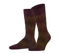 FALKE Men's Family Special Edition Zigzag Socks Breathable Cotton Mid-Calf Length Patterned 1 Pair