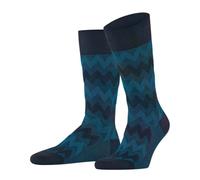 FALKE Men's Family Special Edition Zigzag Socks Breathable Cotton Mid-Calf Length Patterned 1 Pair