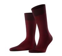 FALKE Men's Fine Shadow M So Cotton Patterned Socks 1 Pair, Red Barolo 8596, 7-8