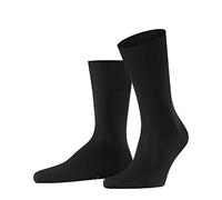 FALKE Men's Firenze M So Cotton Plain 1 Pair Socks, Black 3000, 10-11