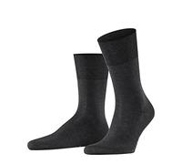 FALKE Men's Firenze M So Cotton Plain 1 Pair Socks, Grey Anthracite Melange 3190, 8.5-9.5