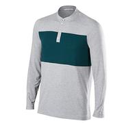 FALKE Men's Golf Polo Shirt - Grey Heather, X-Large