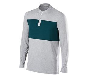 FALKE Men's Golf Polo Shirt - Grey Heather, X-Large
