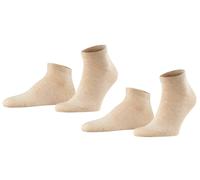 Falke Mens Happy 2 Pack Sneaker Socks - Sand Mel Beige