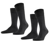 Falke Mens Happy 2 Pack Socks - Anthra Mel Grey