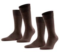 Falke Mens Happy 2 Pack Socks - Dark Brown