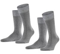 Falke Mens Happy 2 Pack Socks - Light Grey Mel