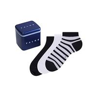 FALKE Men's Happy Box Mix 3-Pack Trainer Socks Breathable Cotton Short Ankle Length Reinforced Soft Mix Plain Patterned Flat Seam In Toe Area All Rounder Multipack 3 Pairs