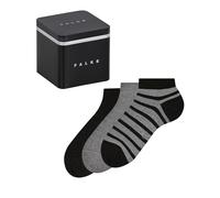 FALKE Men's Happy Box Mix Multipack M Sn Cotton Low-Cut Patterned 3 Pairs Trainer Socks, Multicolor Black Grey Mix 0010, 5.5-8