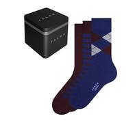 FALKE Men's Happy Box Mix Multipack M So Cotton Plain 3 Pairs Socks, Multicolor Blue Burgundy 0010, 8.5-11