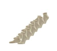 FALKE Men's Happy Multipack M Sn Cotton Low-Cut Plain Trainer Socks, Beige Sand Melange 4650, 8.5-11 (Pack of 6)