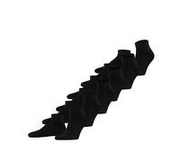 FALKE Men's Happy Multipack M Sn Cotton Low-Cut Plain Trainer Socks, Black 3000, 8.5-11 (Pack of 6)