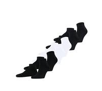 FALKE Men's Happy Multipack M Sn Cotton Low-Cut Plain 6 Pairs Trainer Socks, Multicolor Black White 0030, 11.5-14