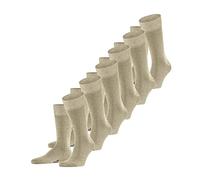 FALKE Men's Happy Multipack M So Cotton Plain 6 Pairs Socks, Beige Sand Melange 4650, 8.5-11