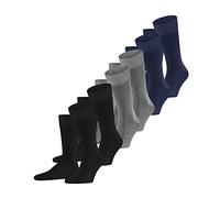 FALKE Men's Happy Multipack M So Cotton Plain 6 Pairs Socks, Multicolor Black Blue Grey 0020, 5.5-8