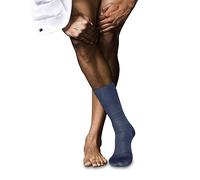FALKE Men's Highshine M So Silk Cotton Patterned 1 Pair Socks, Blue Bluestone 6067, 5.5-6.5