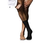FALKE Men's Highshine M So Silk Cotton Patterned 1 Pair Socks, Black 3000, 10-11