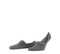 FALKE Men's Invisible Step High Cut M In Cotton No-Show Plain 1 Pair Liner Socks, Grey Light Melange 3390, 11.5-14