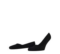 FALKE Men's Invisible Step Medium Cut Box M In Cotton No-Show Plain 1 Pair Liner Socks, Black 3000, 11.5-12.5