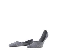 FALKE Men's Invisible Step Medium Cut Box M In Cotton No-Show Plain 1 Pair Liner Socks, Grey Light Melange 3390, 8.5-9.5