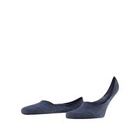 FALKE Men's Invisible Step Medium Cut M In Cotton No-Show Plain 1 Pair Liner Socks, Blue Navy Melange 6127, 10-11