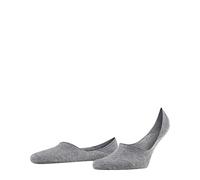 FALKE Men's Invisible Step Medium Cut M In Cotton No-Show Plain 1 Pair Liner Socks, Grey Light Melange 3390, 10-11