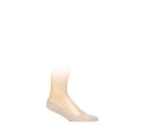 FALKE Men's Invisible Step Medium Cut M In Cotton No-Show Plain 1 Pair Liner Socks, Beige Sand Melange 4650, 7-8