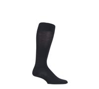 FALKE Men's Energizing Wool M Kh Cotton With Compression 1 Pair Knee-High Socks, Black 3000, 10-11