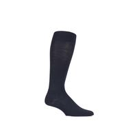 FALKE Men's Energizing Wool M Kh Cotton With Compression 1 Pair Knee-High Socks, Blue Dark Navy 6370, 8.5-9.5