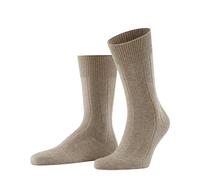 FALKE Men's Lhasa Rib M So Wool Cashmere Plain 1 Pair Socks, Brown Nutmeg Melange 5410, 8.5-11