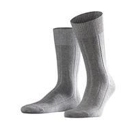 FALKE Men's Lhasa Rib M SO Wool Cashmere Plain 1 Pair Socks, Grey (Light Grey Melange 3390), 5.5-8