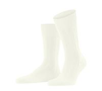FALKE Men's Lhasa Rib M So Wool Cashmere Plain Socks 1 Pair, White Off-White 2040, 5.5-8