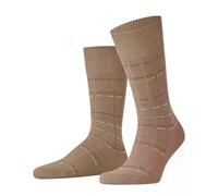 FALKE Men's Lhasa Rib Special Edition M So Wool Viscose Cashmere Patterned Socks 1 Pair, Brown Camel 5038, 8.5-11