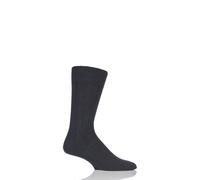 FALKE Men's Lhasa Rib M SO Wool Cashmere Plain 1 Pair Socks, Grey (Anthracite Melange 3080), 11.5-14