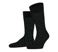 FALKE Men's Loom Flair Socks Cotton Wool Black Beige Blue Warm Breathable Patterned Mid-Calf Length 1 Pair