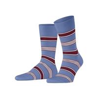 FALKE Men's Marina Stripe M So Cotton Patterned 1 Pair Socks, Blue Cornflower 6554, 8.5-9.5
