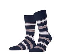 FALKE Men's Marina Stripe M So Cotton Patterned 1 Pair Socks, Blue Royal 6000, 11.5-12.5