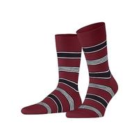 FALKE Men's Marina Stripe M So Cotton Patterned 1 Pair Socks, Red Scarlet 8228, 11.5-12.5